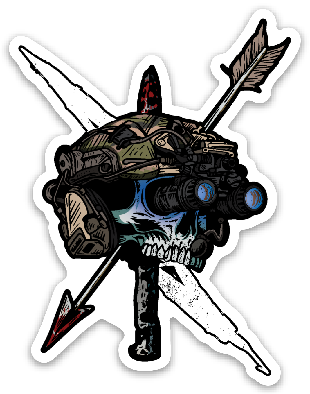 Skull Sticker colorized